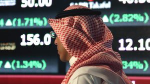 Saudi gains on oil price rally, state spending boost
