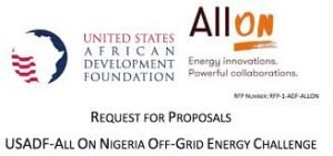 USADF, All On open 2019 $100,000 off-grid energy challenge for Nigeria