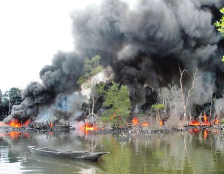 Illegal refining: explosion razes two houses in Rivers State