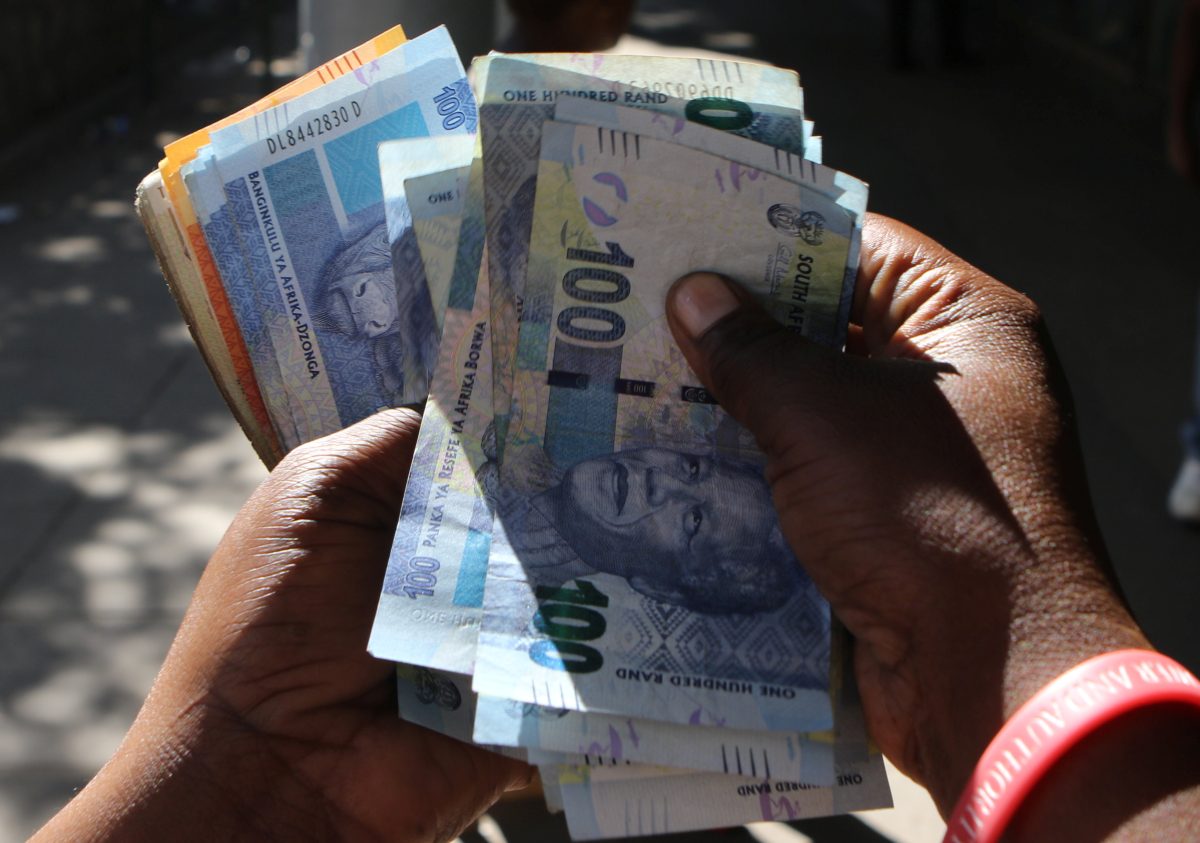 South African rand edges up at start of data-filled week