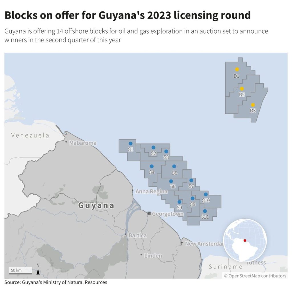 Shell, Chevron And Petrobras Weigh Guyana Oil Auction Bids