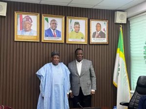 *tHE Executive Secretary of NCDMB, Engr. Felix Omatsola Ogbe, with Executive Secretary of UBEC, Dr Hamid Bobboyi