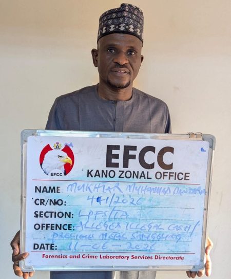 EFCC uncovers N4.4bn gold smuggling ring in Kano